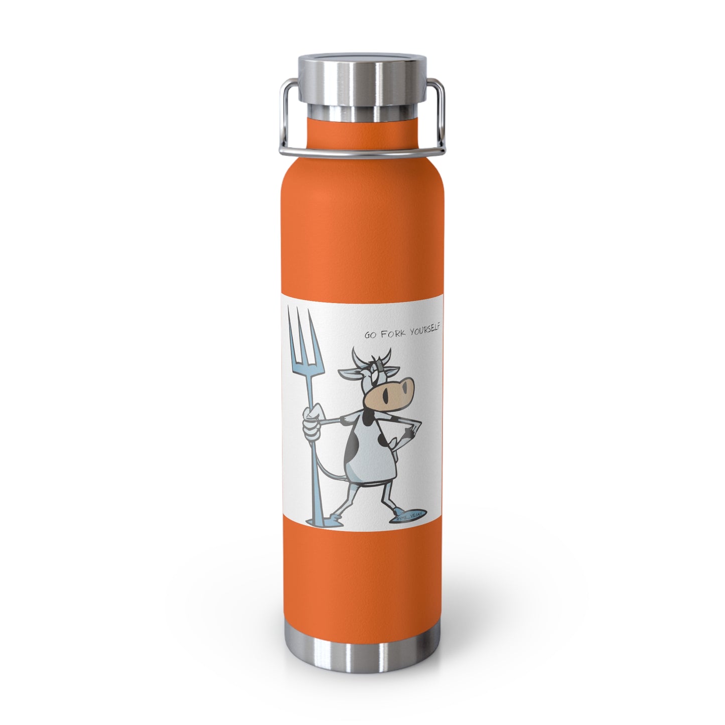 Funny Cow Themed Water Bottle | Insulated Flask for Farm Lovers, Hikers, Gym Enthusiasts, Gift Idea for Cow Lovers, Outdoor Adventure Gear
