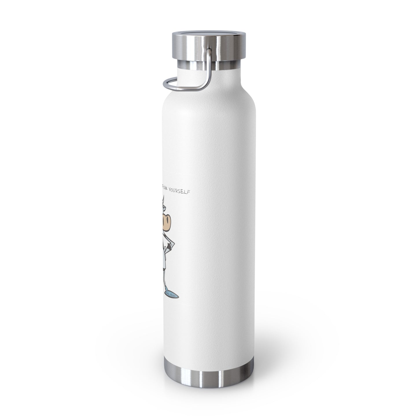 Funny Cow Themed Water Bottle | Insulated Flask for Farm Lovers, Hikers, Gym Enthusiasts, Gift Idea for Cow Lovers, Outdoor Adventure Gear
