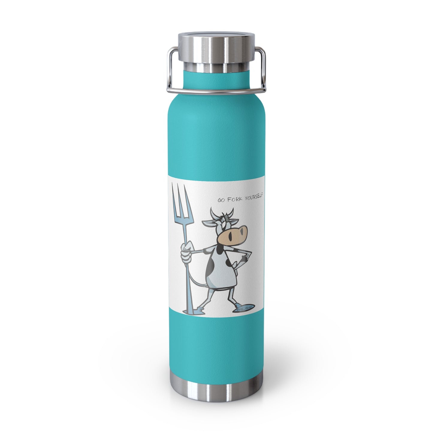 Funny Cow Themed Water Bottle | Insulated Flask for Farm Lovers, Hikers, Gym Enthusiasts, Gift Idea for Cow Lovers, Outdoor Adventure Gear