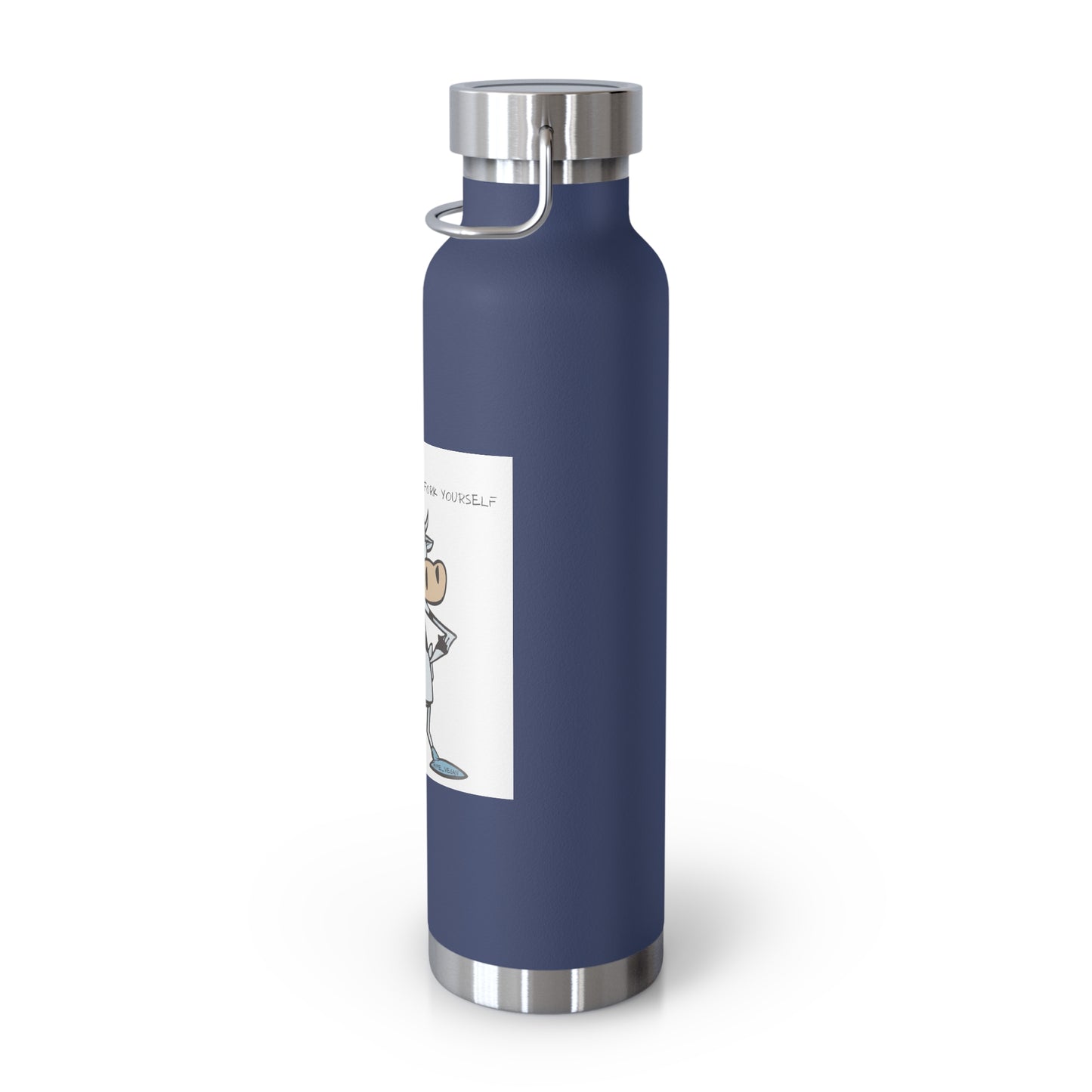 Funny Cow Themed Water Bottle | Insulated Flask for Farm Lovers, Hikers, Gym Enthusiasts, Gift Idea for Cow Lovers, Outdoor Adventure Gear