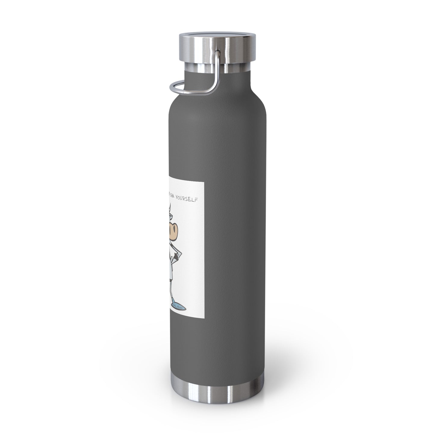 Funny Cow Themed Water Bottle | Insulated Flask for Farm Lovers, Hikers, Gym Enthusiasts, Gift Idea for Cow Lovers, Outdoor Adventure Gear