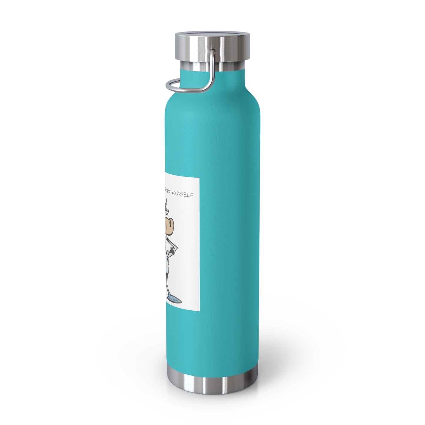 Funny Cow Themed Water Bottle | Insulated Flask for Farm Lovers, Hikers, Gym Enthusiasts, Gift Idea for Cow Lovers, Outdoor Adventure Gear