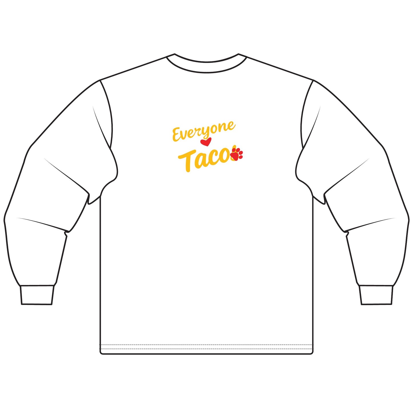 Taco in Plaid hoodie Long Sleeve Tee (Everyone Loves Taco)