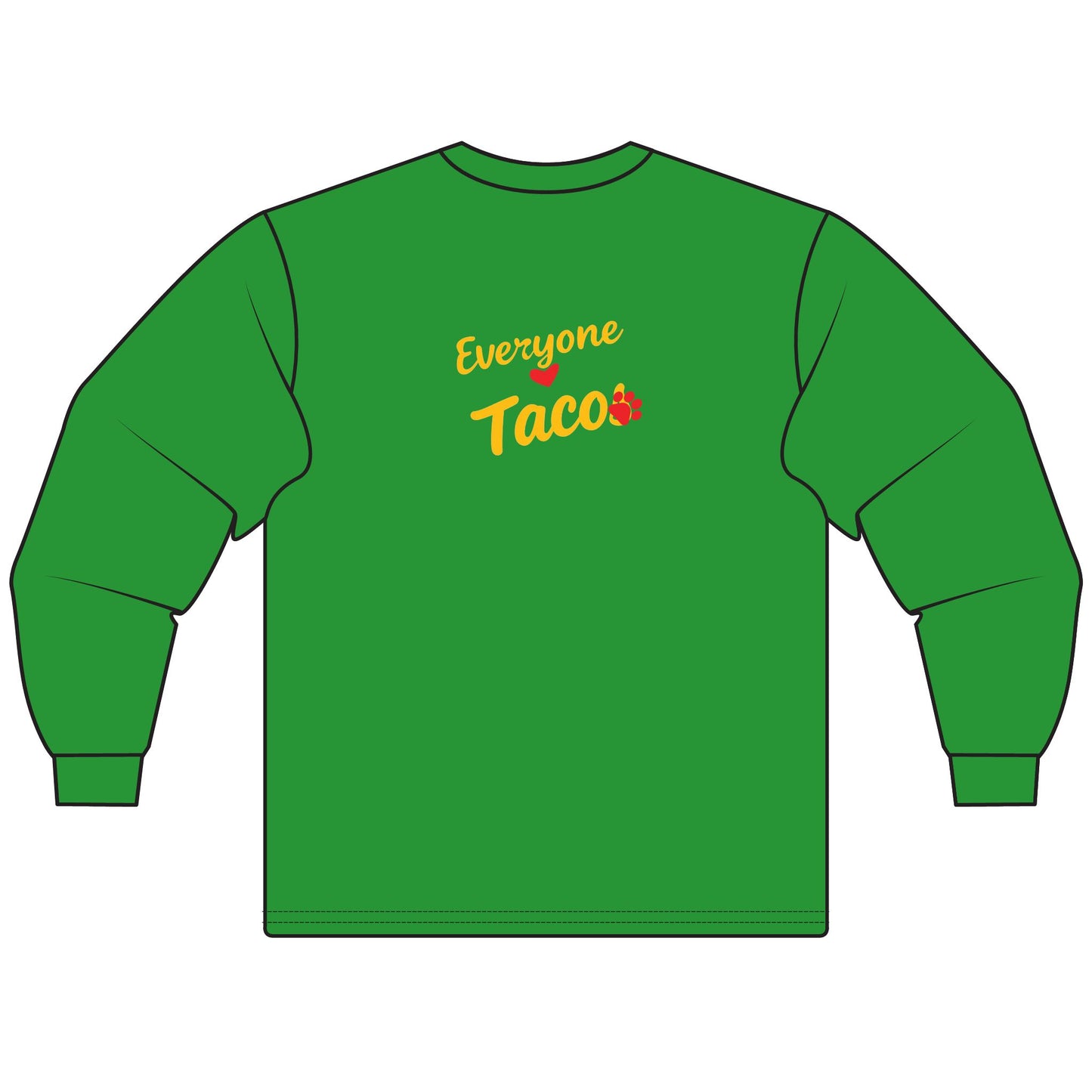 Taco in Plaid hoodie Long Sleeve Tee (Everyone Loves Taco)