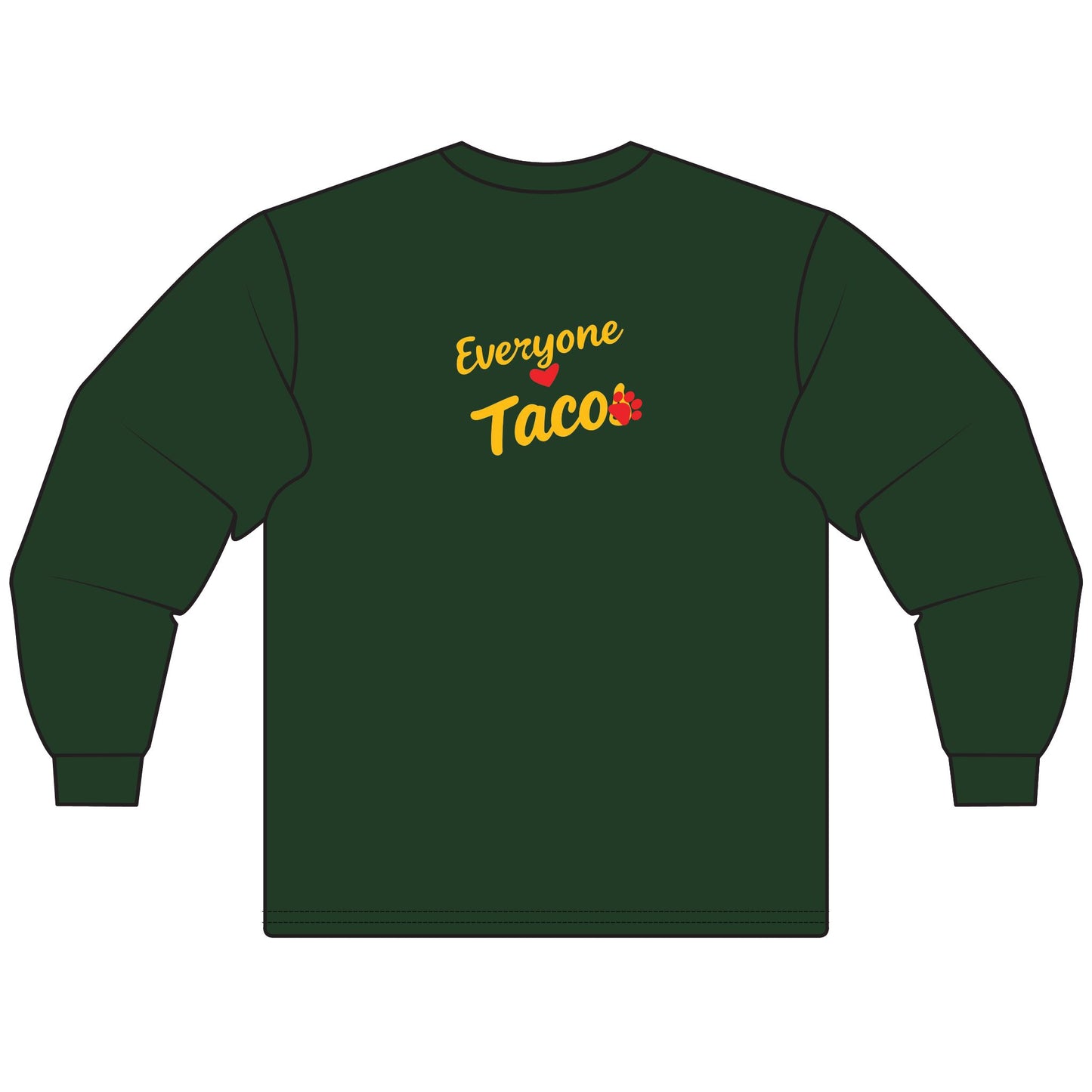 Taco in Plaid hoodie Long Sleeve Tee (Everyone Loves Taco)