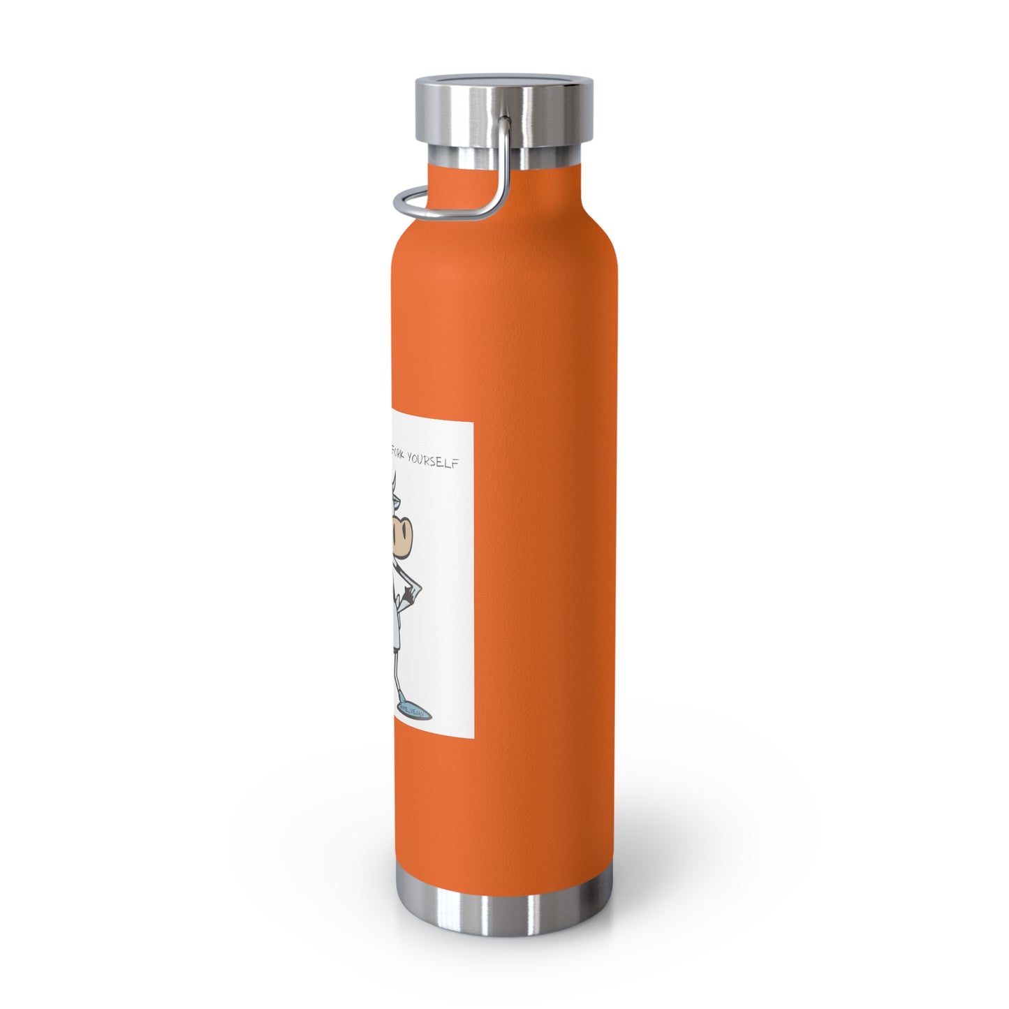 Funny Cow Themed Water Bottle | Insulated Flask for Farm Lovers, Hikers, Gym Enthusiasts, Gift Idea for Cow Lovers, Outdoor Adventure Gear