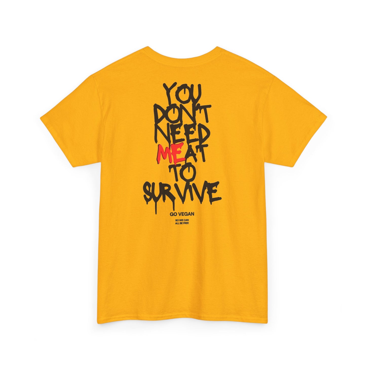 Vegan Protest Tee — “If You're Not Vegan… Go Fork Yourself” Cow Graphic