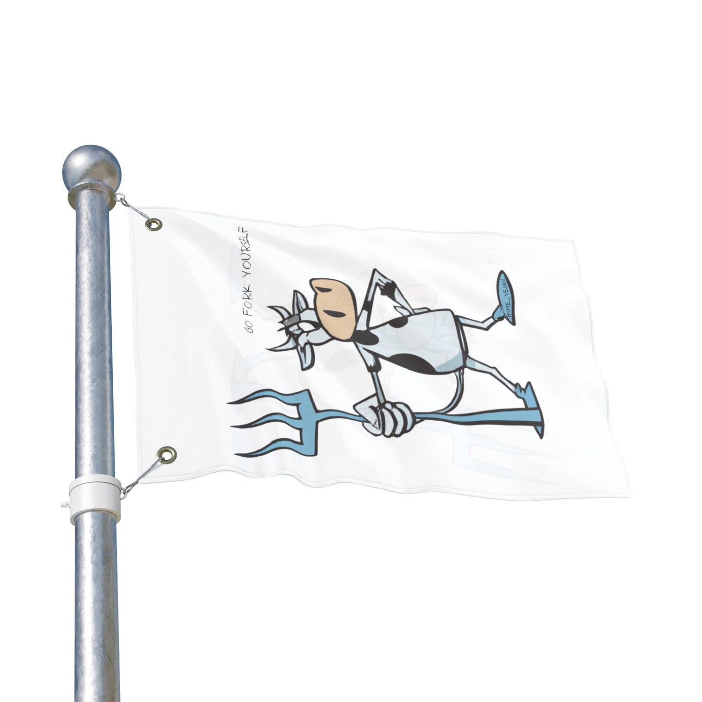 Double Sided Flag, Justice Cow Fight Against Tyranny Innocent, Protest Banner, Activist Flag, Animal Rights Advocacy, Political Statement