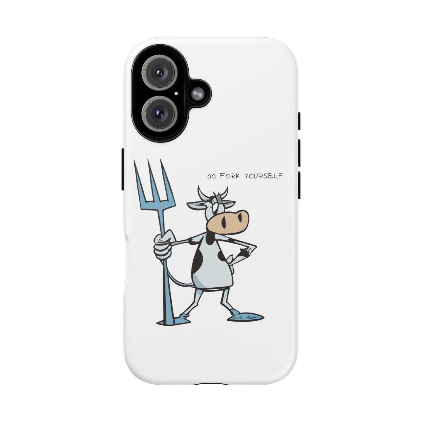 Funny Phone Case for Animal Lovers, Cow Design, Go Fork Yourself, Unique Gift for Farmers, Humorous Phone Accessory, Cute Animal [...]