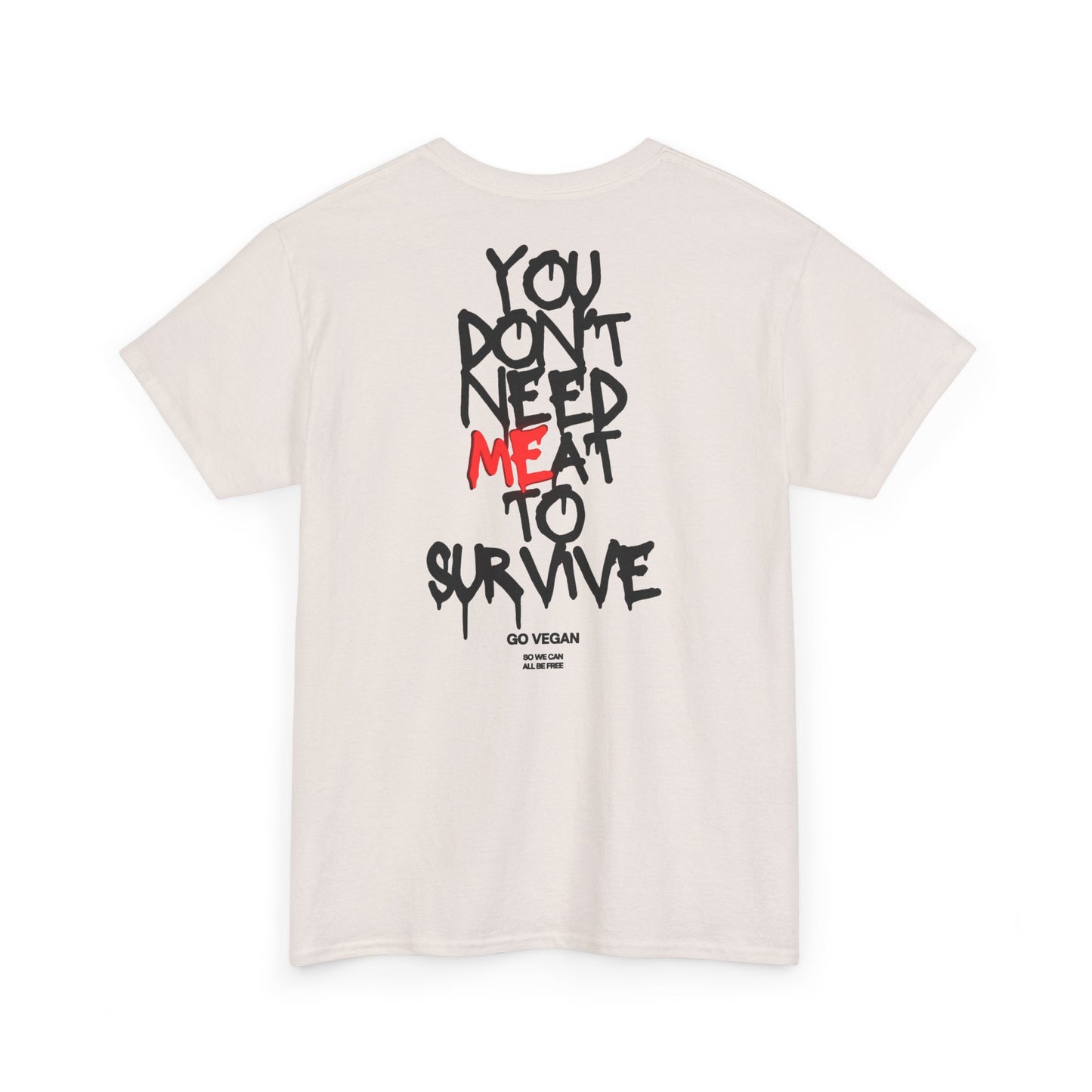Vegan Protest Tee — “If You're Not Vegan… Go Fork Yourself” Cow Graphic