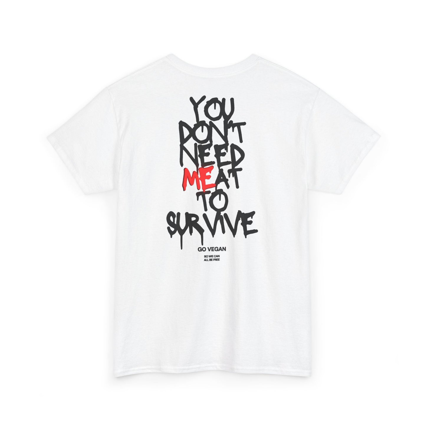 Vegan Protest Tee — “If You're Not Vegan… Go Fork Yourself” Cow Graphic