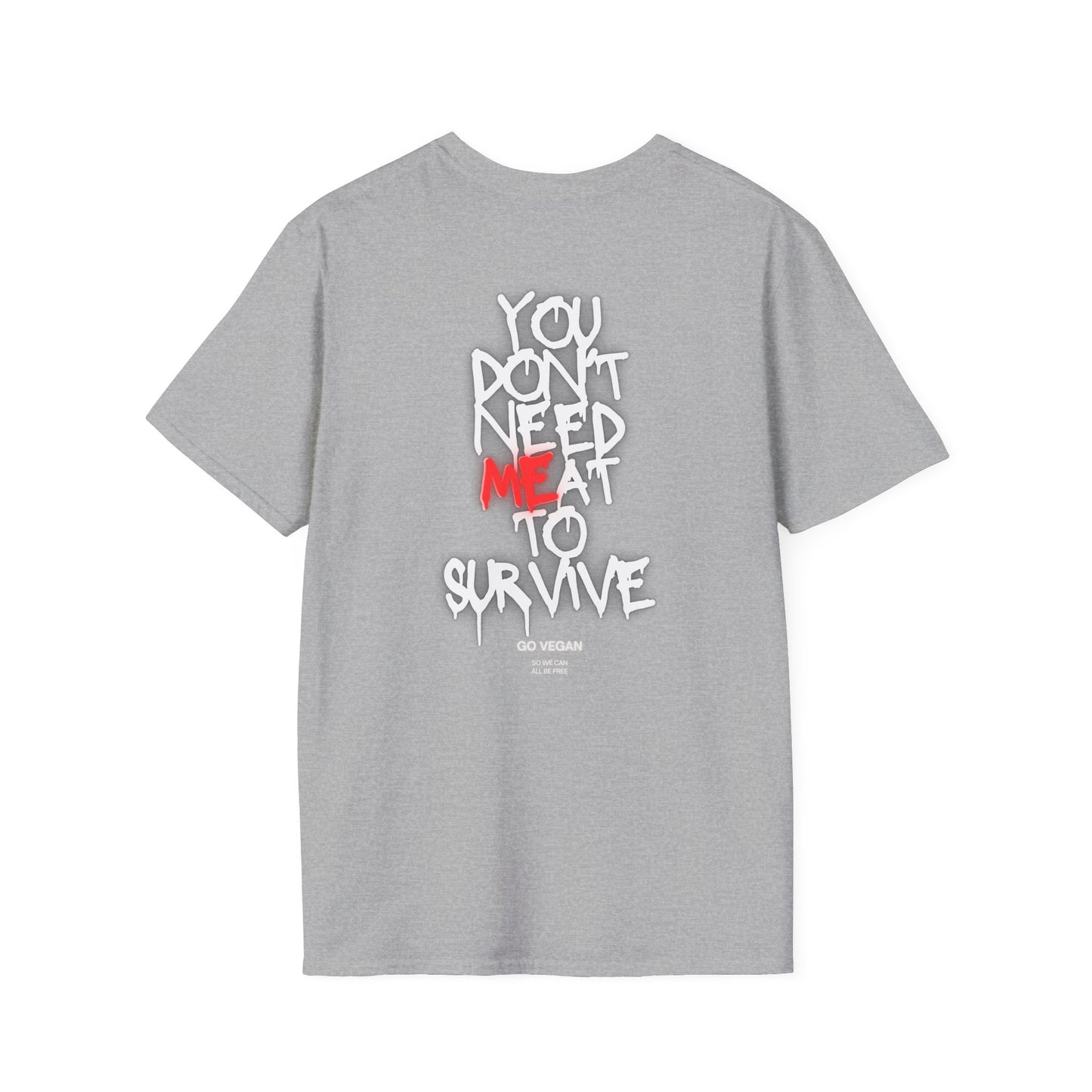Go Fork Yourself Cow T-Shirt — "You Don't Need Meat to Survive" Vegan Graphic Tee