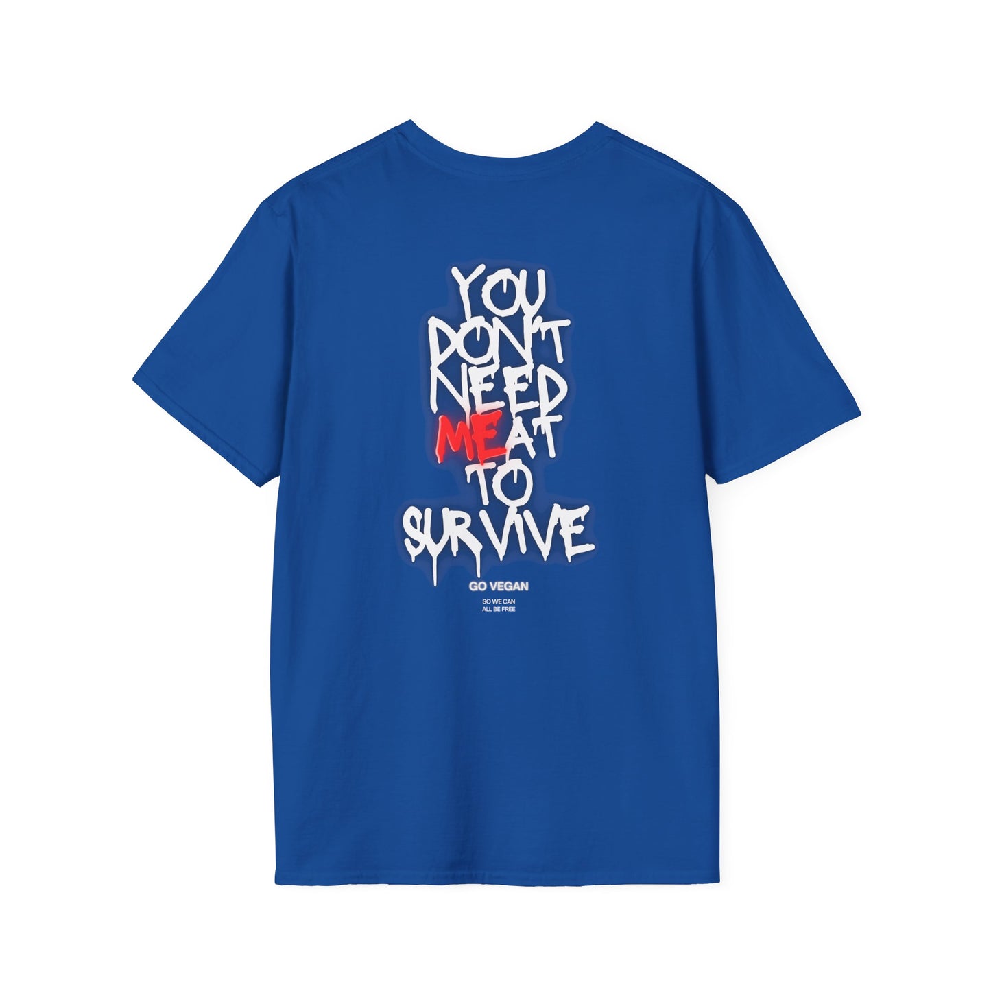 Go Fork Yourself Cow T-Shirt — "You Don't Need Meat to Survive" Vegan Graphic Tee