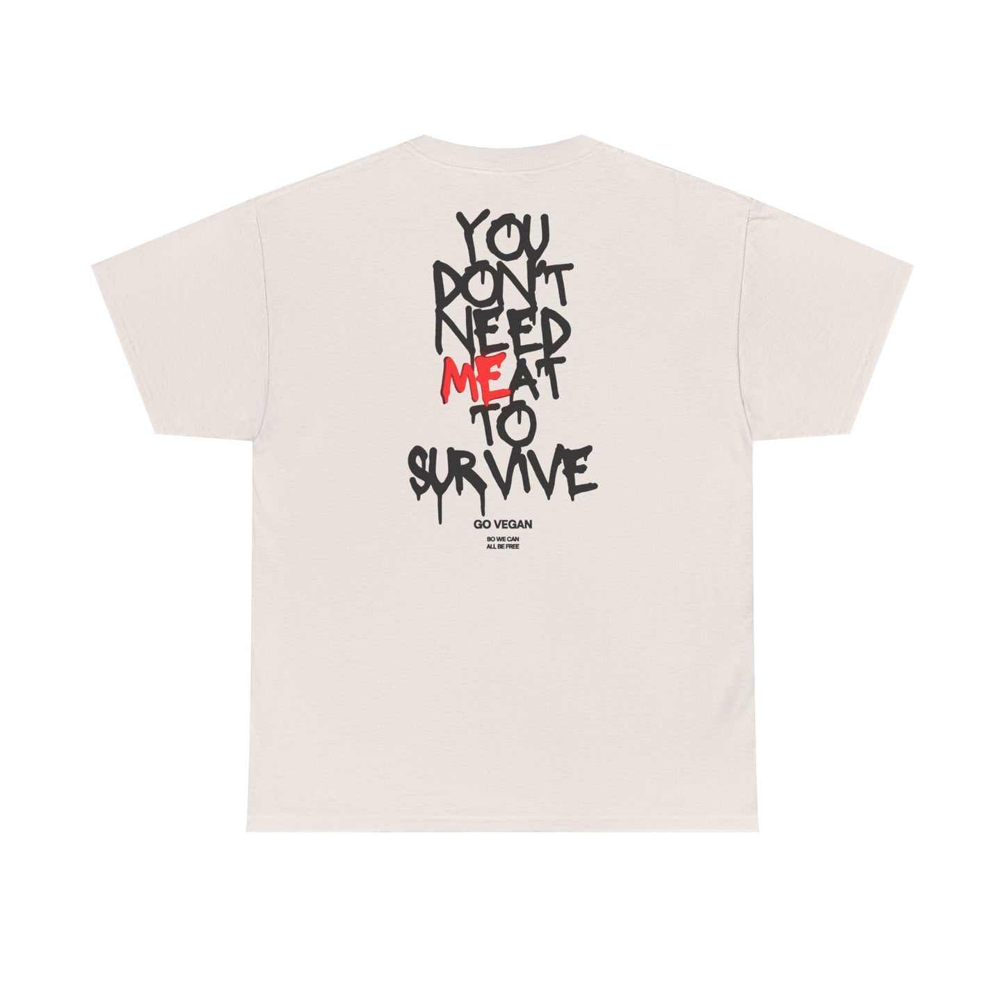 Vegan Protest Tee — “If You're Not Vegan… Go Fork Yourself” Cow Graphic