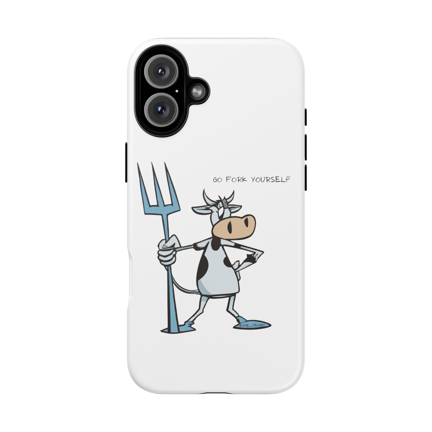 Funny Phone Case for Animal Lovers, Cow Design, Go Fork Yourself, Unique Gift for Farmers, Humorous Phone Accessory, Cute Animal [...]