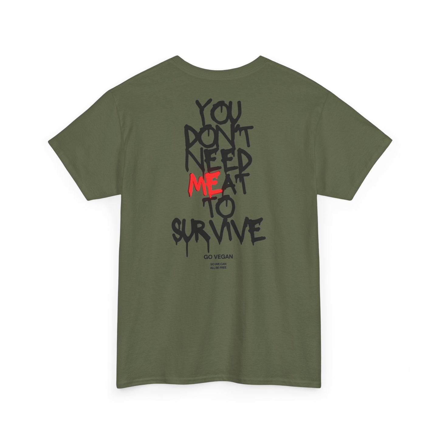 Vegan Protest Tee — “If You're Not Vegan… Go Fork Yourself” Cow Graphic