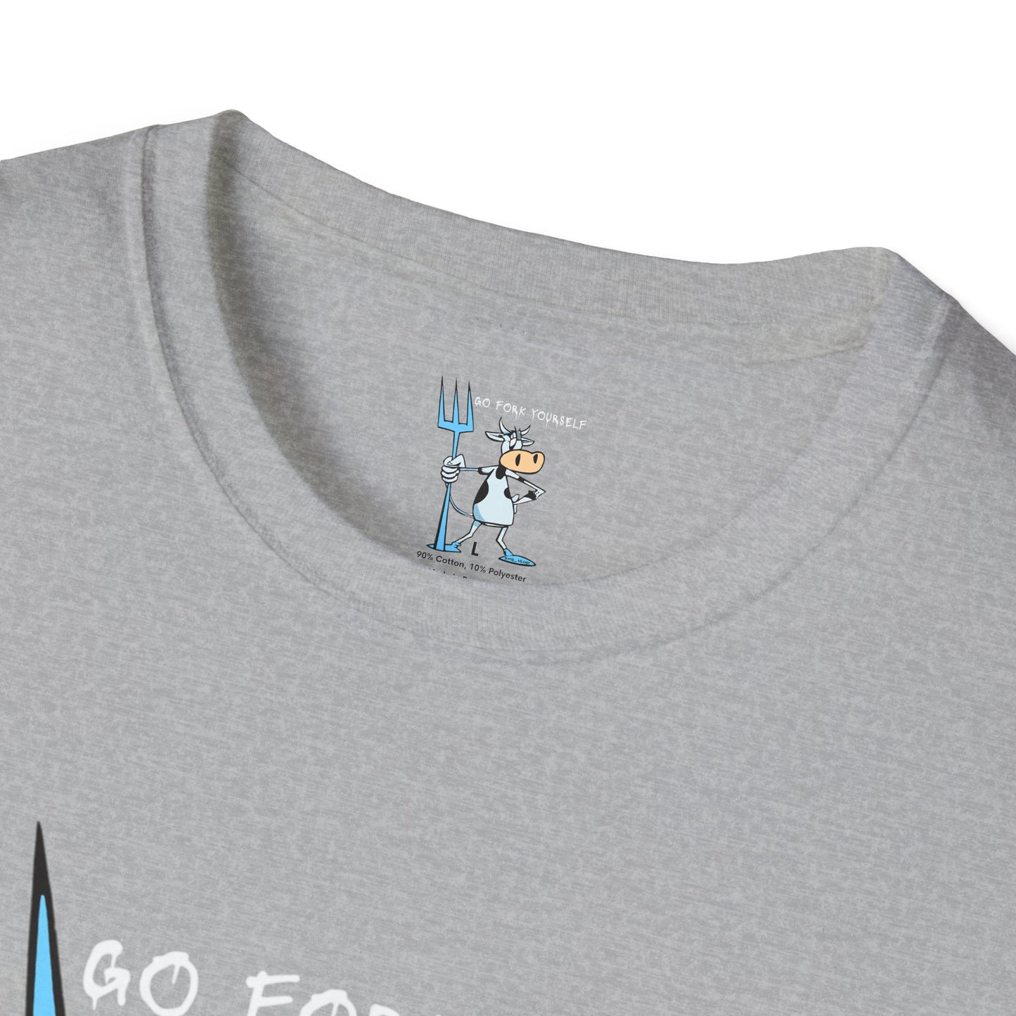 Go Fork Yourself Cow T-Shirt — "You Don't Need Meat to Survive" Vegan Graphic Tee