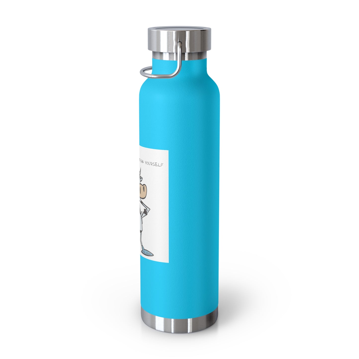 Funny Cow Themed Water Bottle | Insulated Flask for Farm Lovers, Hikers, Gym Enthusiasts, Gift Idea for Cow Lovers, Outdoor Adventure Gear