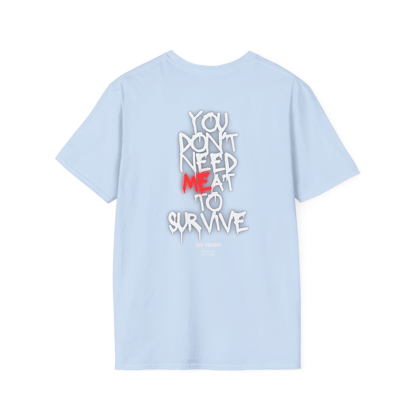 Go Fork Yourself Cow T-Shirt — "You Don't Need Meat to Survive" Vegan Graphic Tee