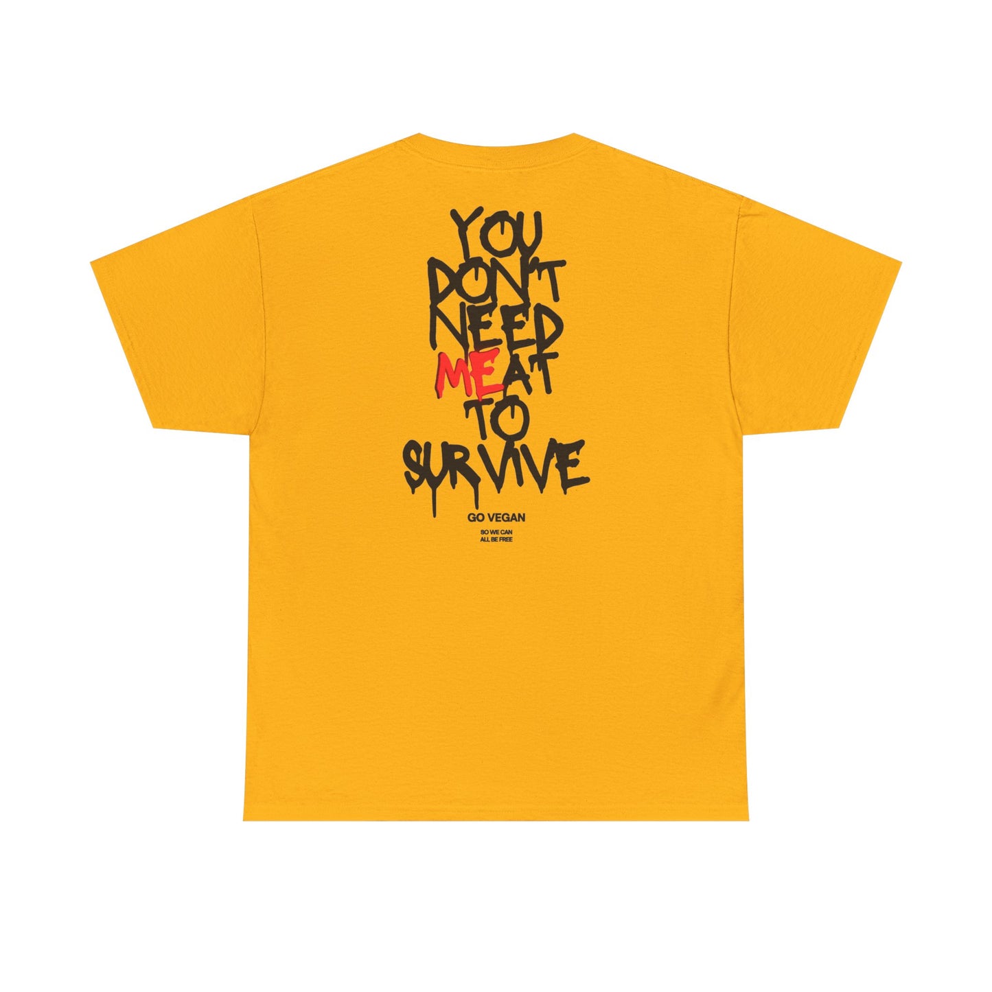 Vegan Protest Tee — “If You're Not Vegan… Go Fork Yourself” Cow Graphic