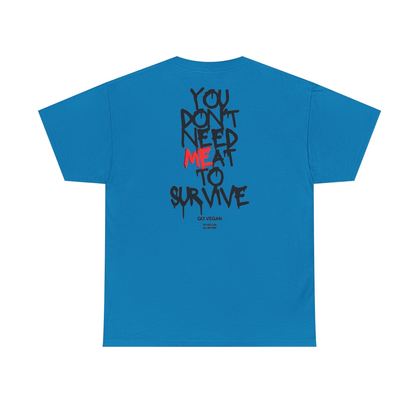 Vegan Protest Tee — “If You're Not Vegan… Go Fork Yourself” Cow Graphic