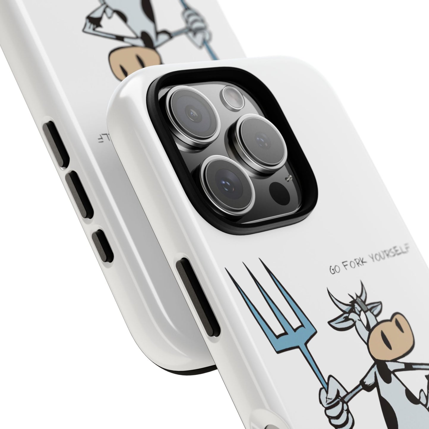 Funny Phone Case for Animal Lovers, Cow Design, Go Fork Yourself, Unique Gift for Farmers, Humorous Phone Accessory, Cute Animal [...]