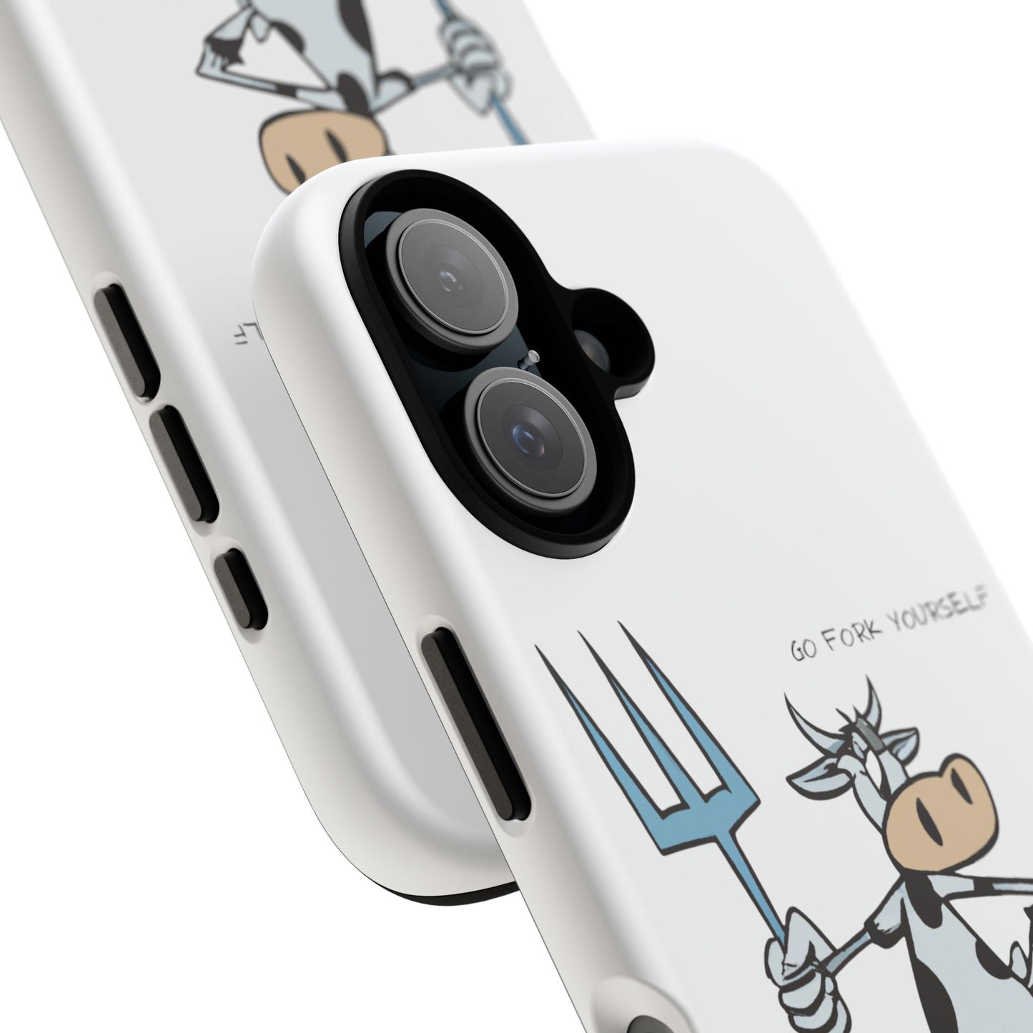 Funny Phone Case for Animal Lovers, Cow Design, Go Fork Yourself, Unique Gift for Farmers, Humorous Phone Accessory, Cute Animal [...]