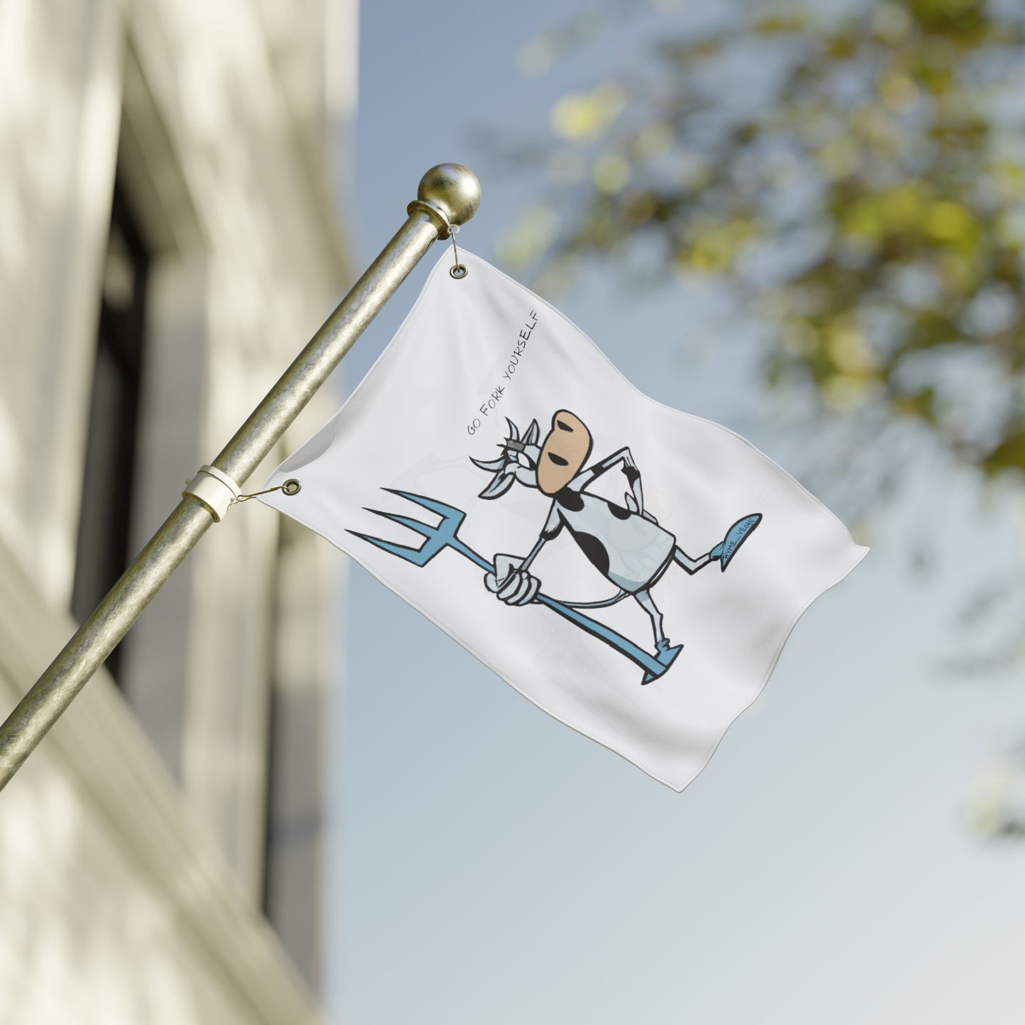 Double Sided Flag, Justice Cow Fight Against Tyranny Innocent, Protest Banner, Activist Flag, Animal Rights Advocacy, Political Statement