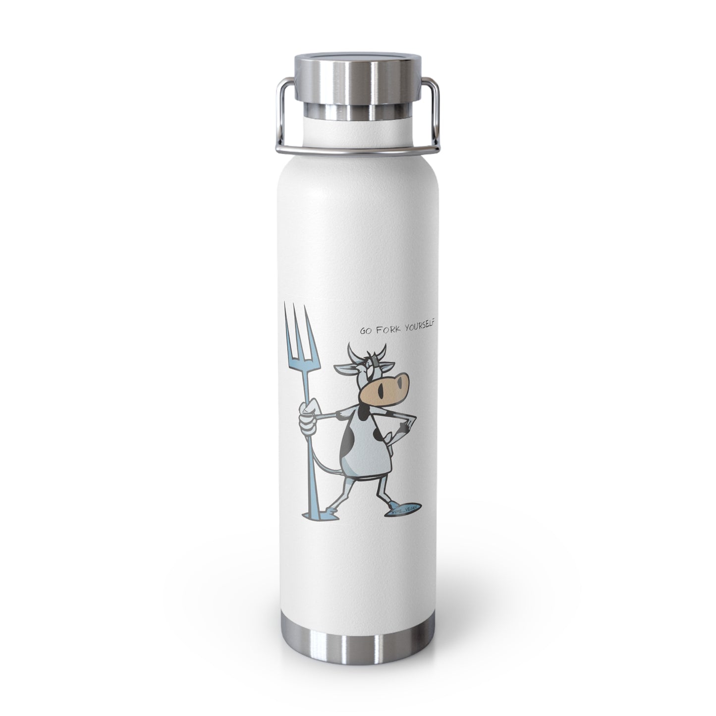 Funny Cow Themed Water Bottle | Insulated Flask for Farm Lovers, Hikers, Gym Enthusiasts, Gift Idea for Cow Lovers, Outdoor Adventure Gear