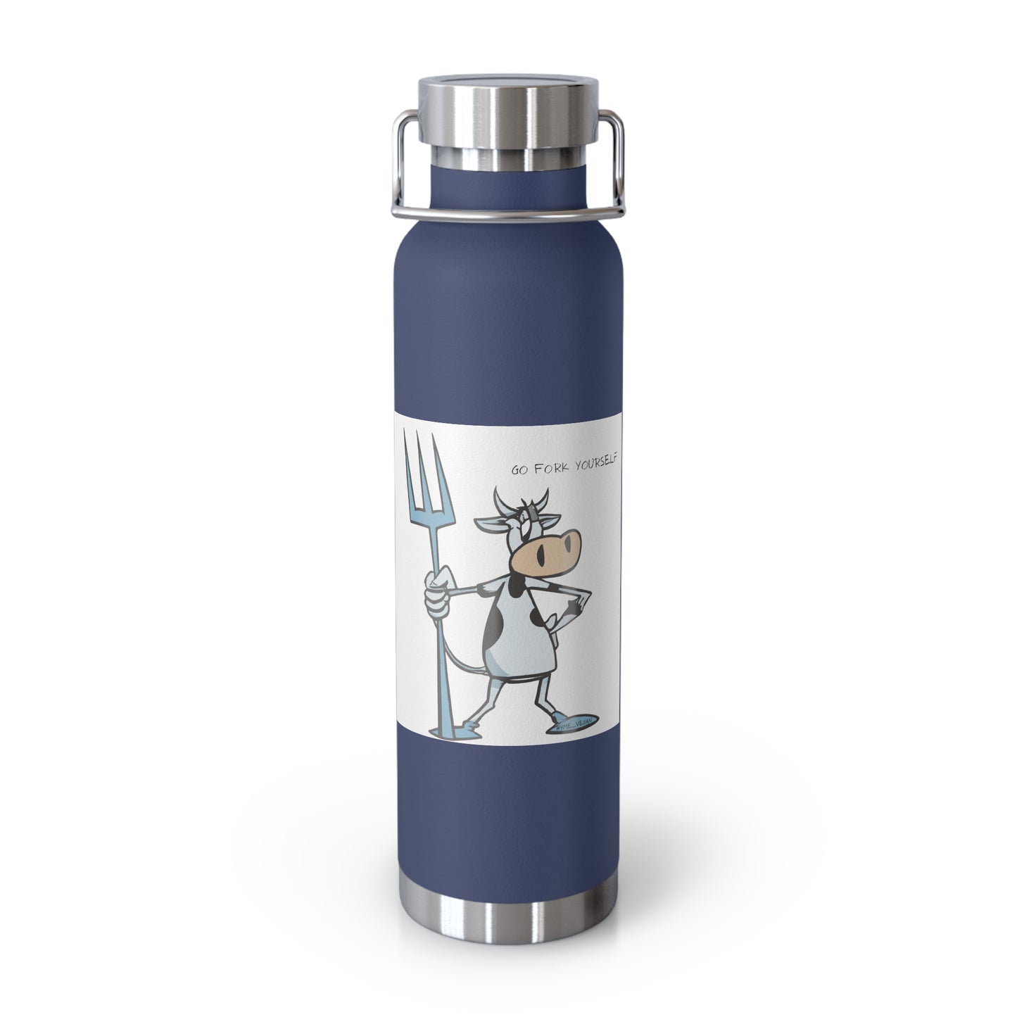 Funny Cow Themed Water Bottle | Insulated Flask for Farm Lovers, Hikers, Gym Enthusiasts, Gift Idea for Cow Lovers, Outdoor Adventure Gear