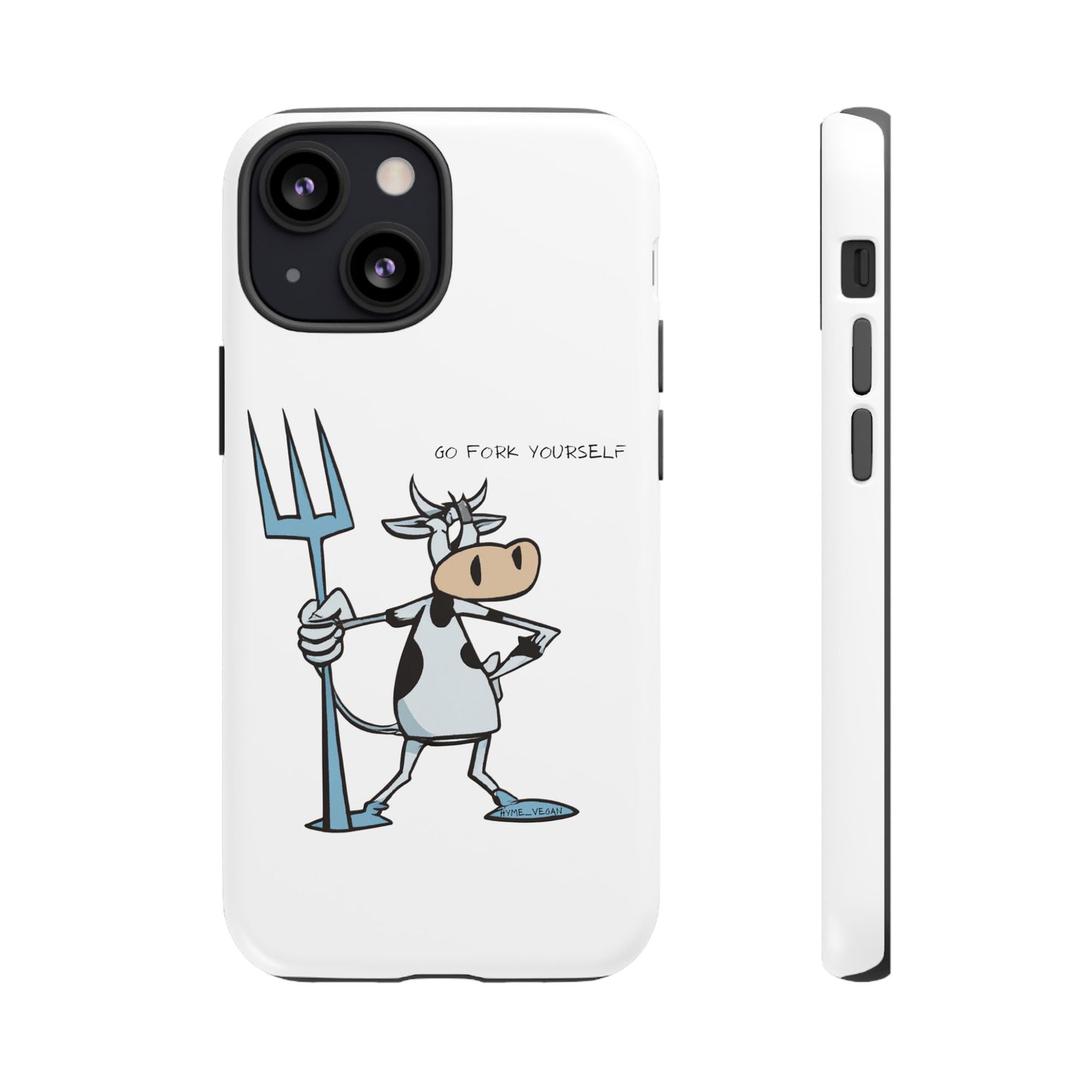 Funny Phone Case for Animal Lovers, Cow Design, Go Fork Yourself, Unique Gift for Farmers, Humorous Phone Accessory, Cute Animal [...]