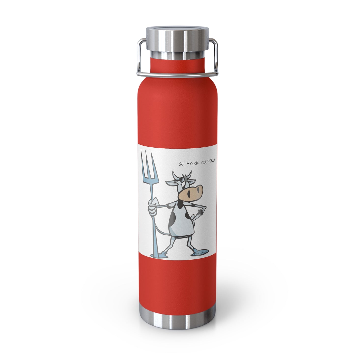 Funny Cow Themed Water Bottle | Insulated Flask for Farm Lovers, Hikers, Gym Enthusiasts, Gift Idea for Cow Lovers, Outdoor Adventure Gear