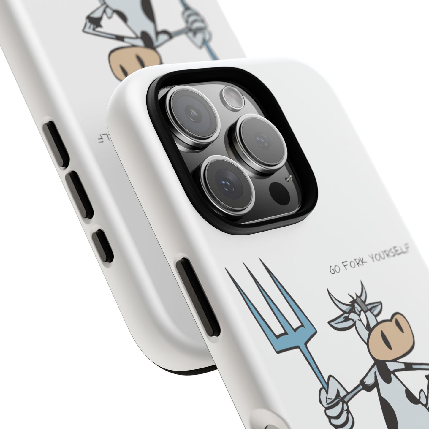 Funny Phone Case for Animal Lovers, Cow Design, Go Fork Yourself, Unique Gift for Farmers, Humorous Phone Accessory, Cute Animal [...]