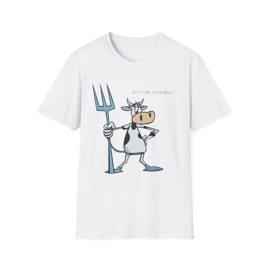 Funny Cow Graphic T-Shirt, Unisex Novelty Tee, Gift for Animal Lovers, Farm Theme Shirt, Humor Clothing, Ideal for Birthdays
