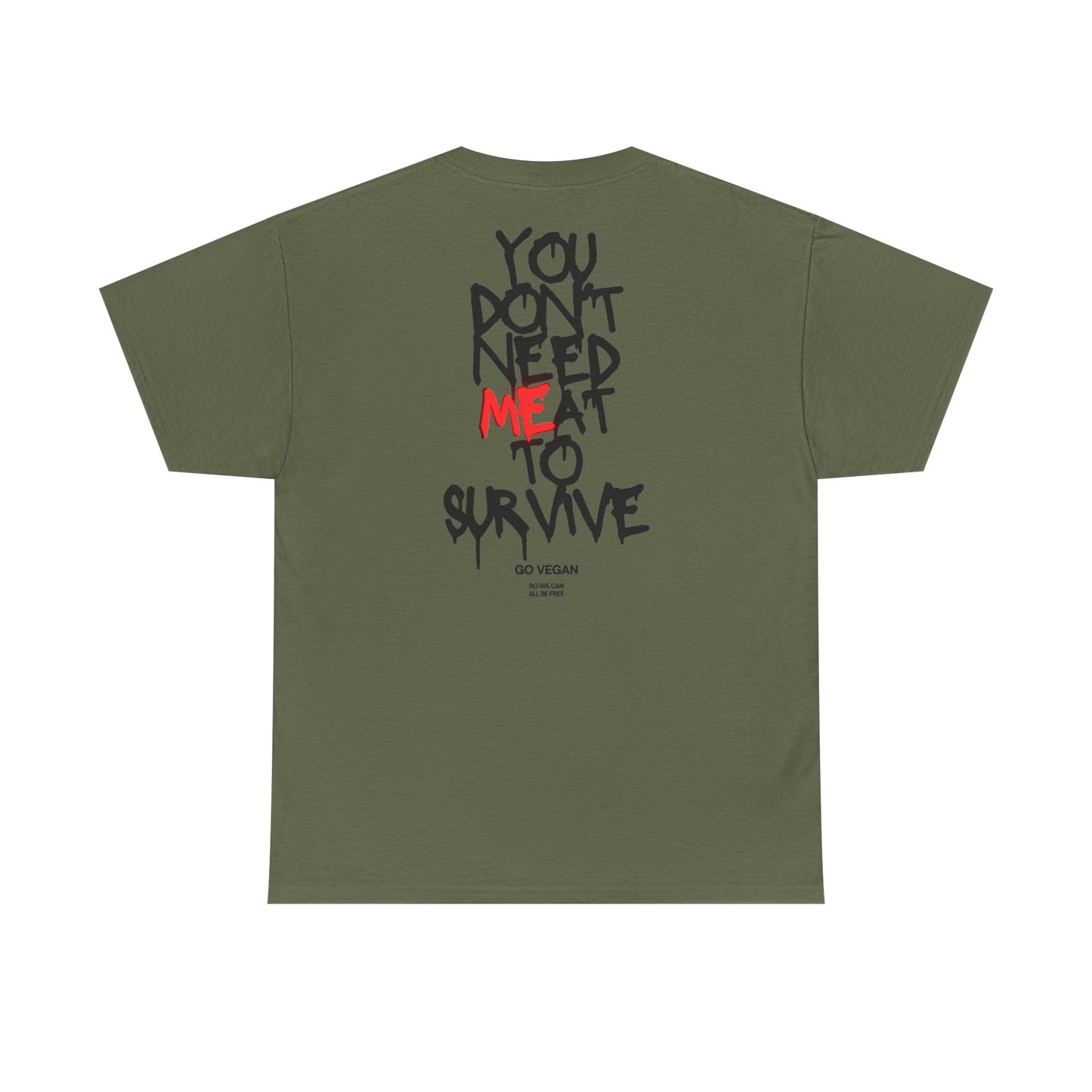 Vegan Protest Tee — “If You're Not Vegan… Go Fork Yourself” Cow Graphic