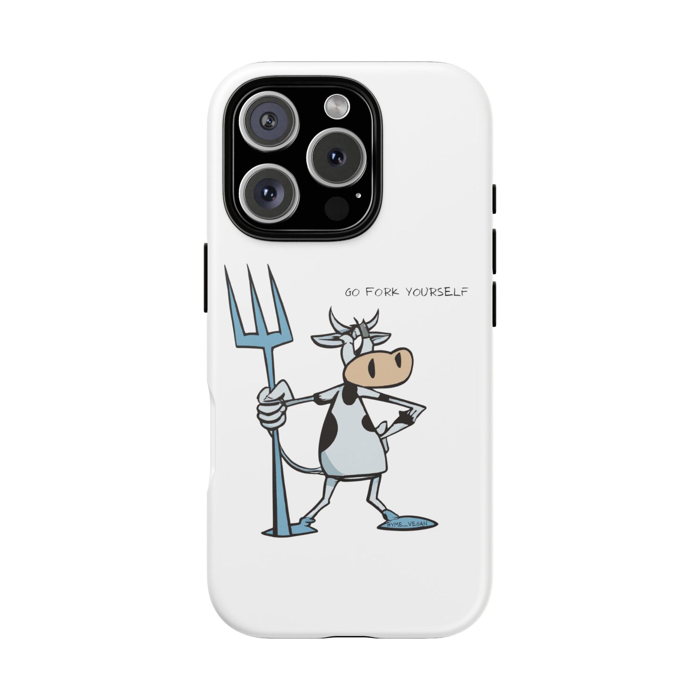 Funny Phone Case for Animal Lovers, Cow Design, Go Fork Yourself, Unique Gift for Farmers, Humorous Phone Accessory, Cute Animal [...]