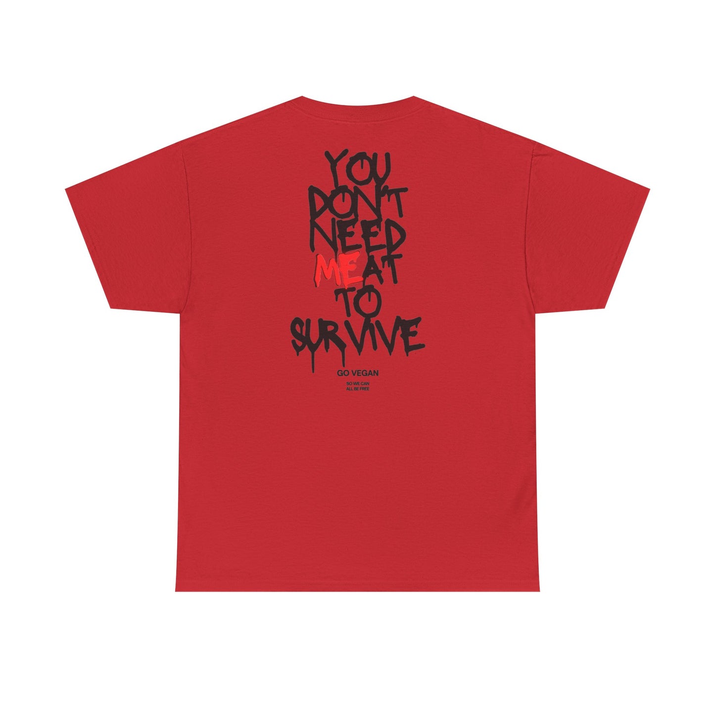 Vegan Protest Tee — “If You're Not Vegan… Go Fork Yourself” Cow Graphic