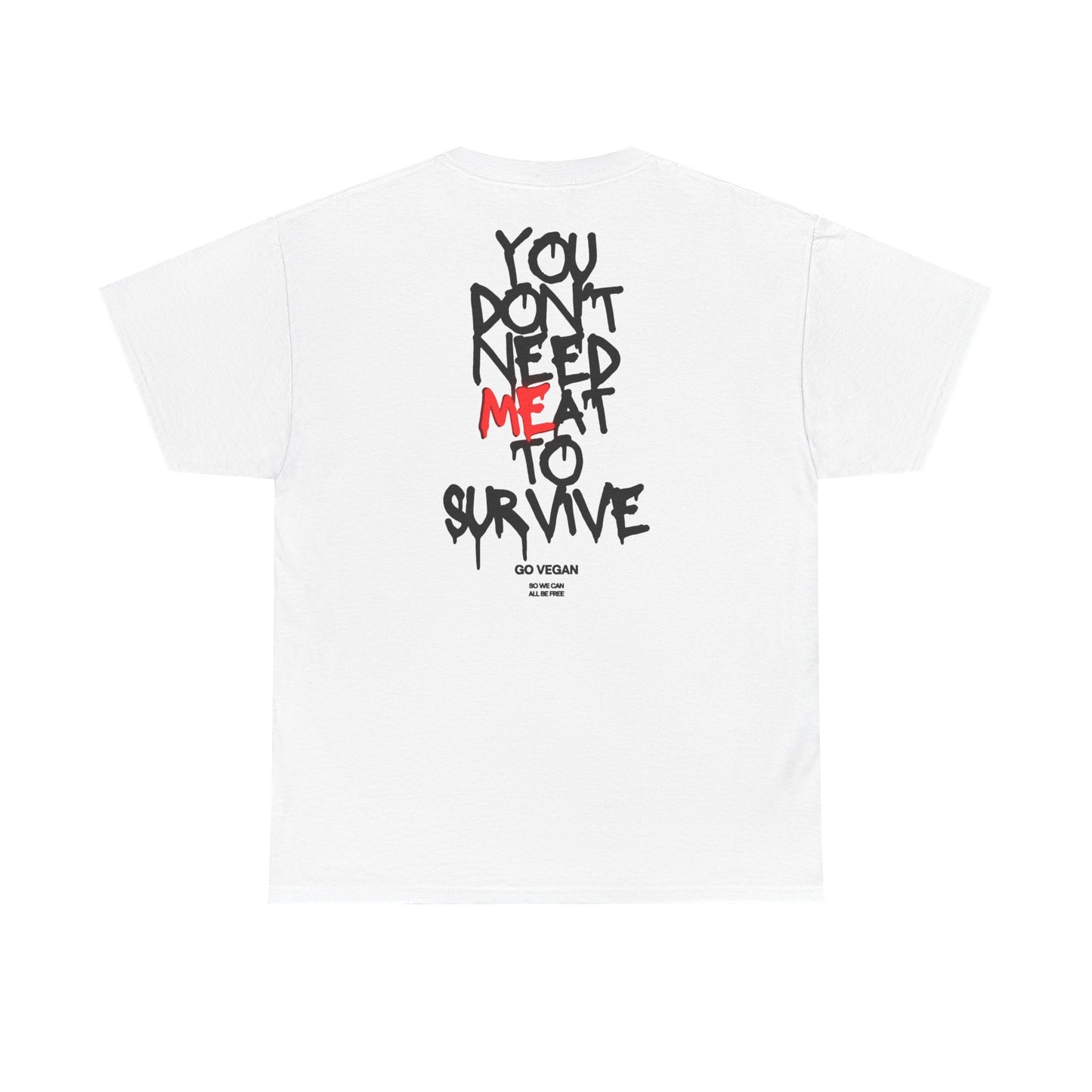Vegan Protest Tee — “If You're Not Vegan… Go Fork Yourself” Cow Graphic