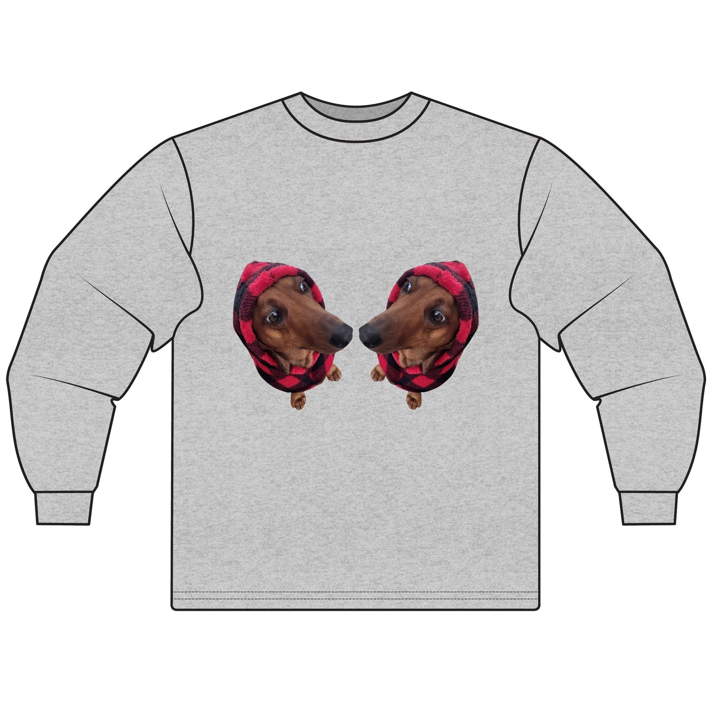 Taco in Plaid hoodie Long Sleeve Tee (Everyone Loves Taco)