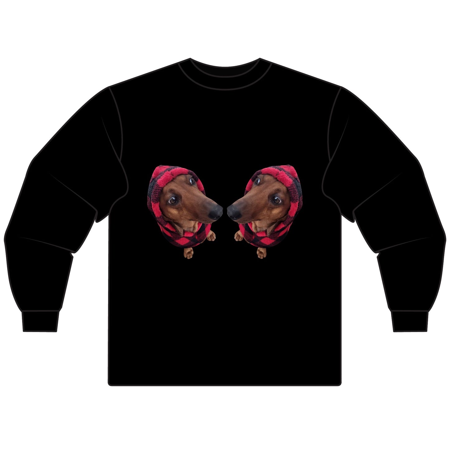 Taco in Plaid hoodie Long Sleeve Tee (Everyone Loves Taco)