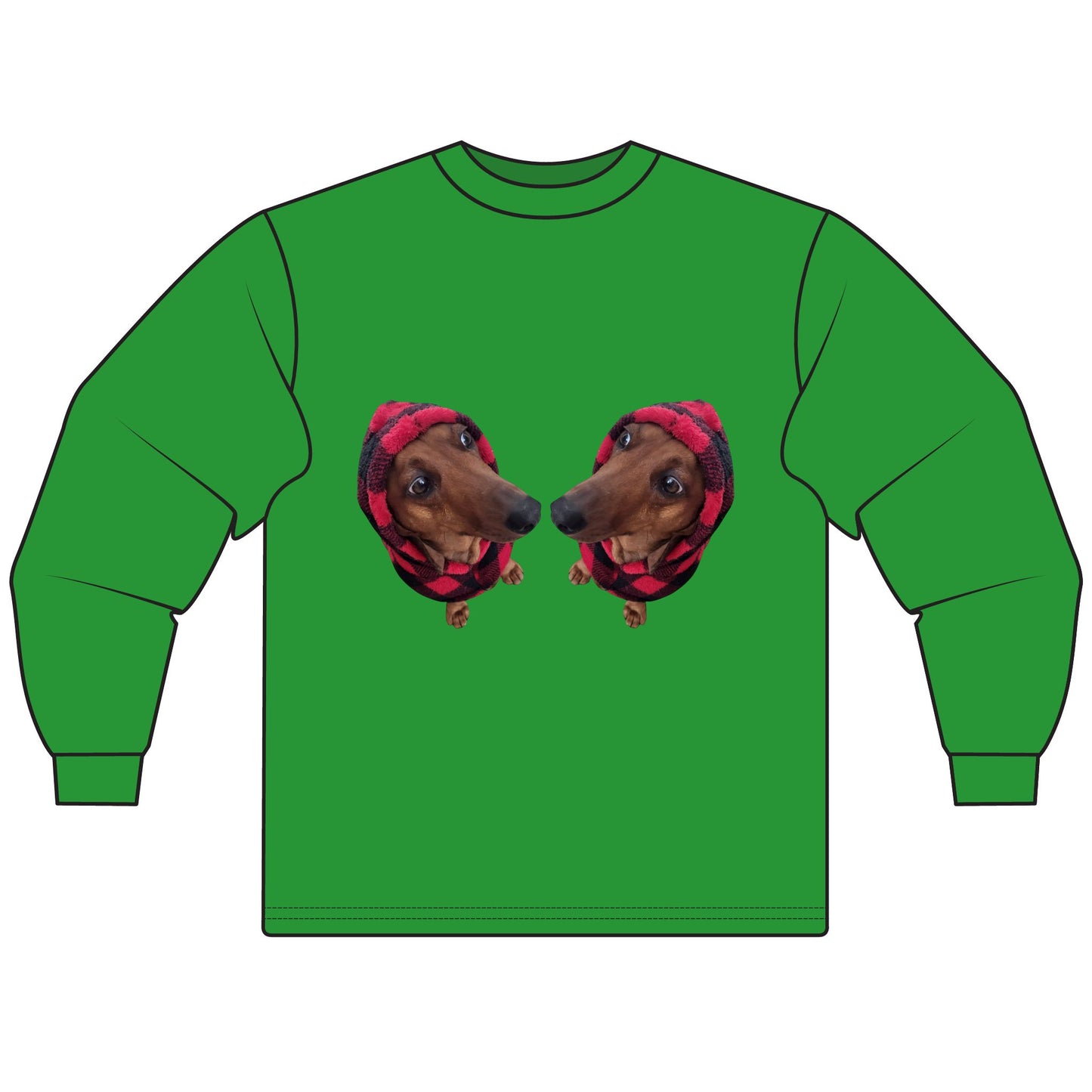 Taco in Plaid hoodie Long Sleeve Tee (Everyone Loves Taco)