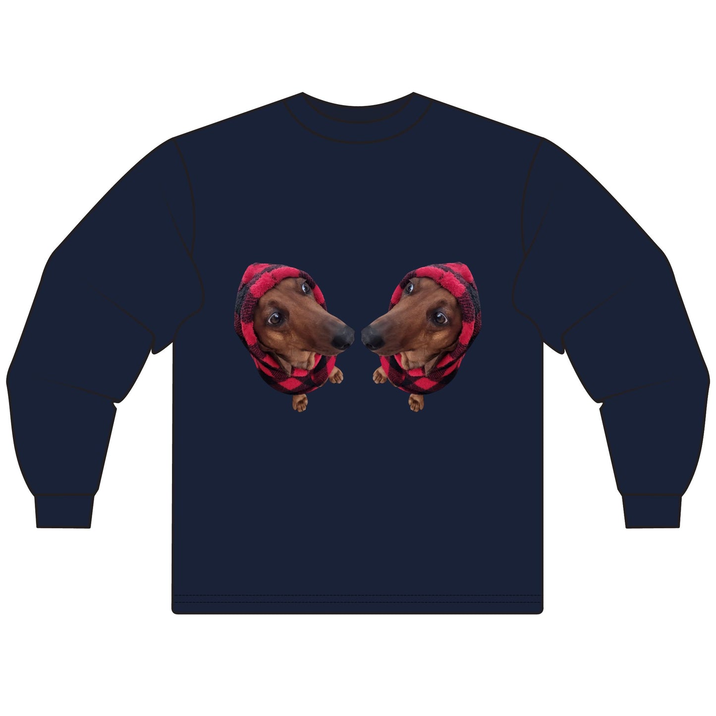 Taco in Plaid hoodie Long Sleeve Tee (Everyone Loves Taco)