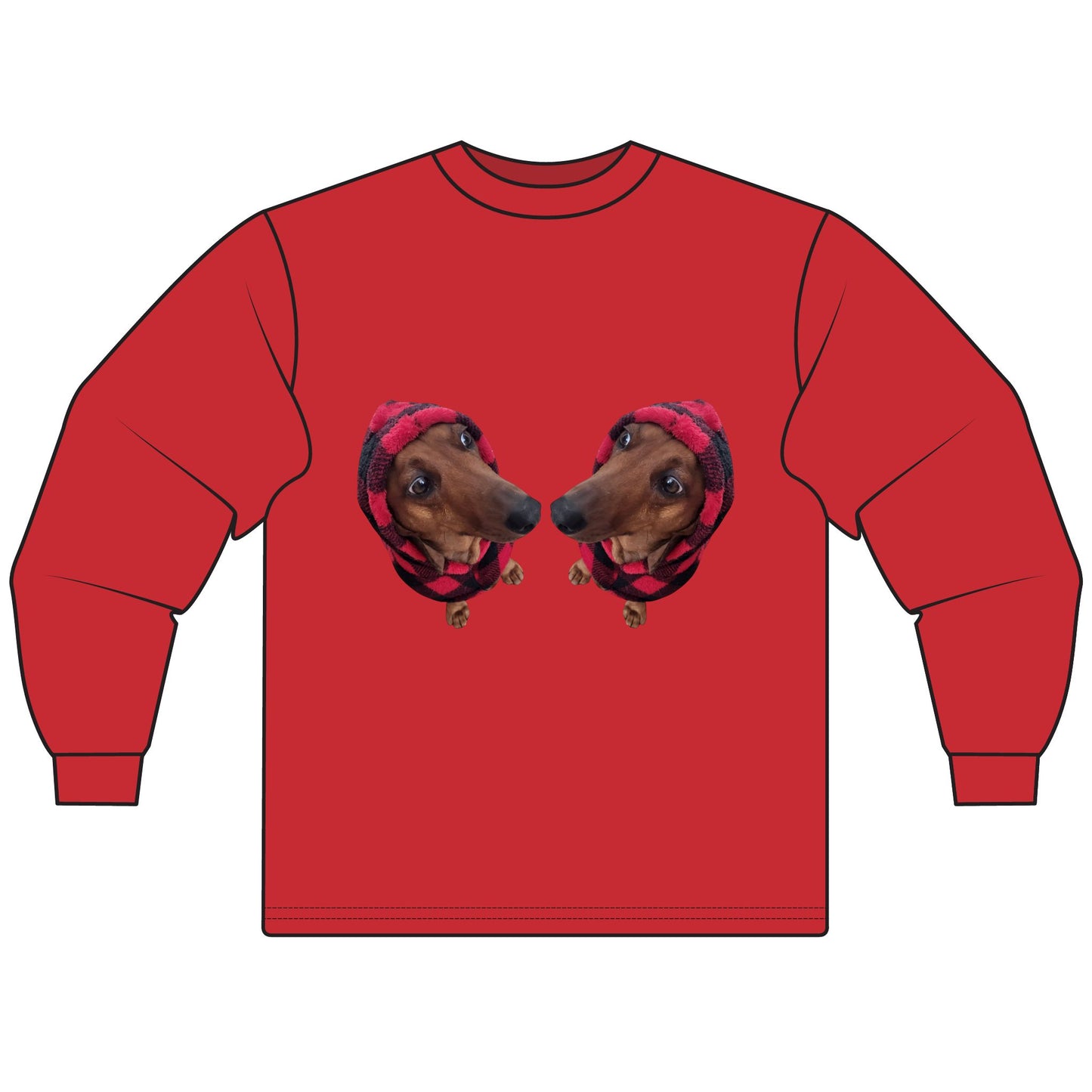 Taco in Plaid hoodie Long Sleeve Tee (Everyone Loves Taco)