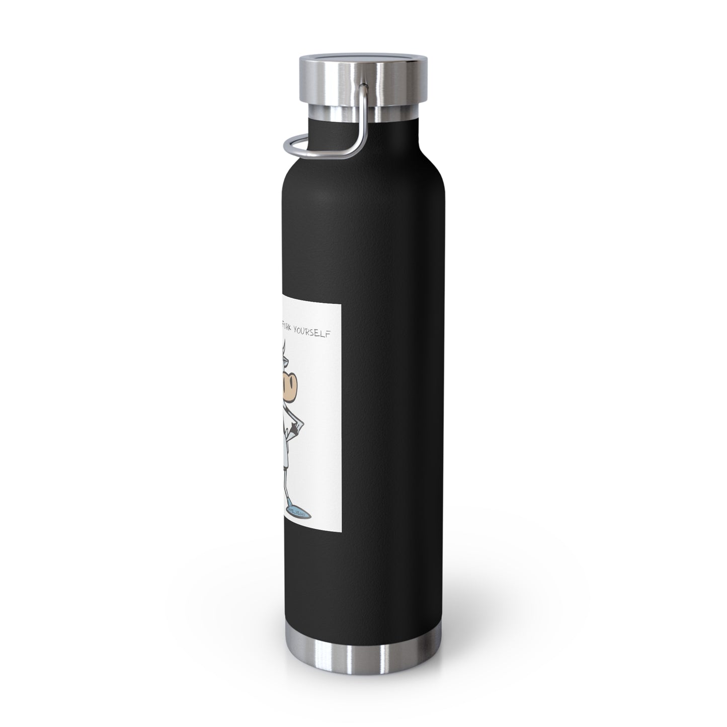 Funny Cow Themed Water Bottle | Insulated Flask for Farm Lovers, Hikers, Gym Enthusiasts, Gift Idea for Cow Lovers, Outdoor Adventure Gear