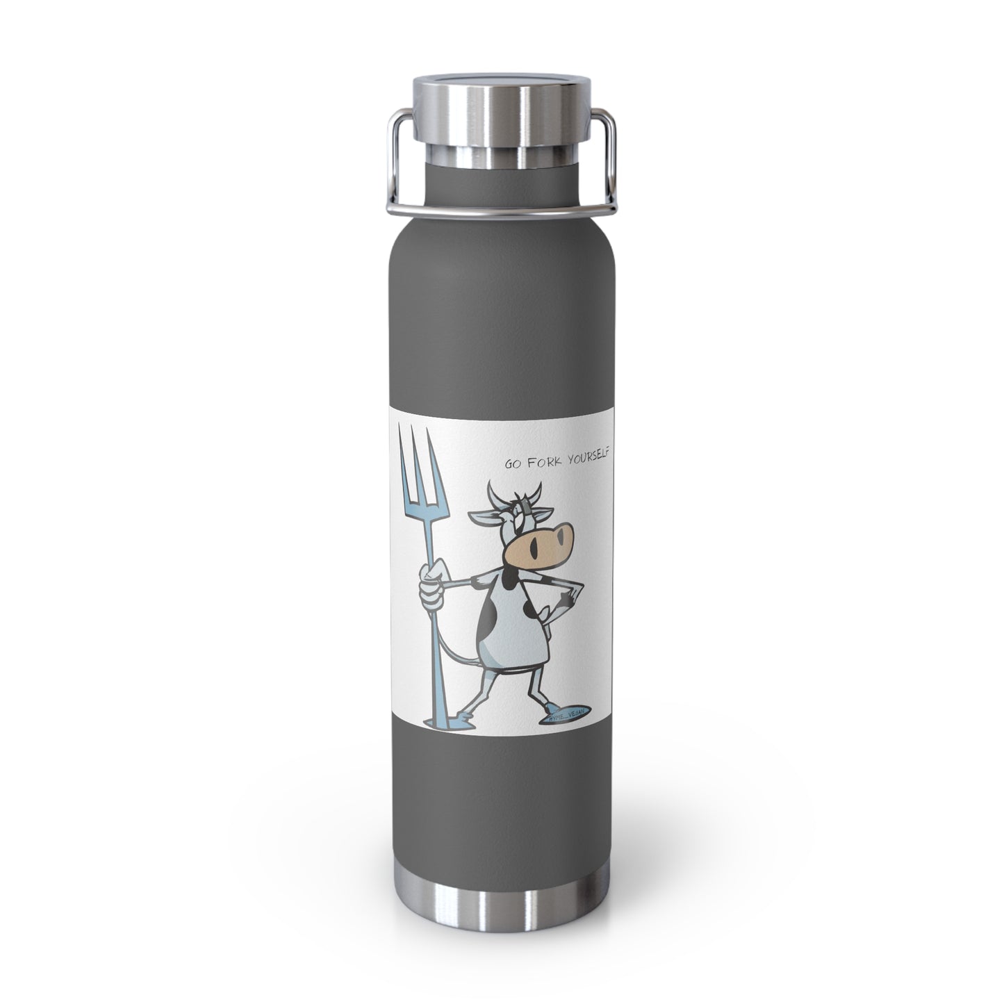 Funny Cow Themed Water Bottle | Insulated Flask for Farm Lovers, Hikers, Gym Enthusiasts, Gift Idea for Cow Lovers, Outdoor Adventure Gear