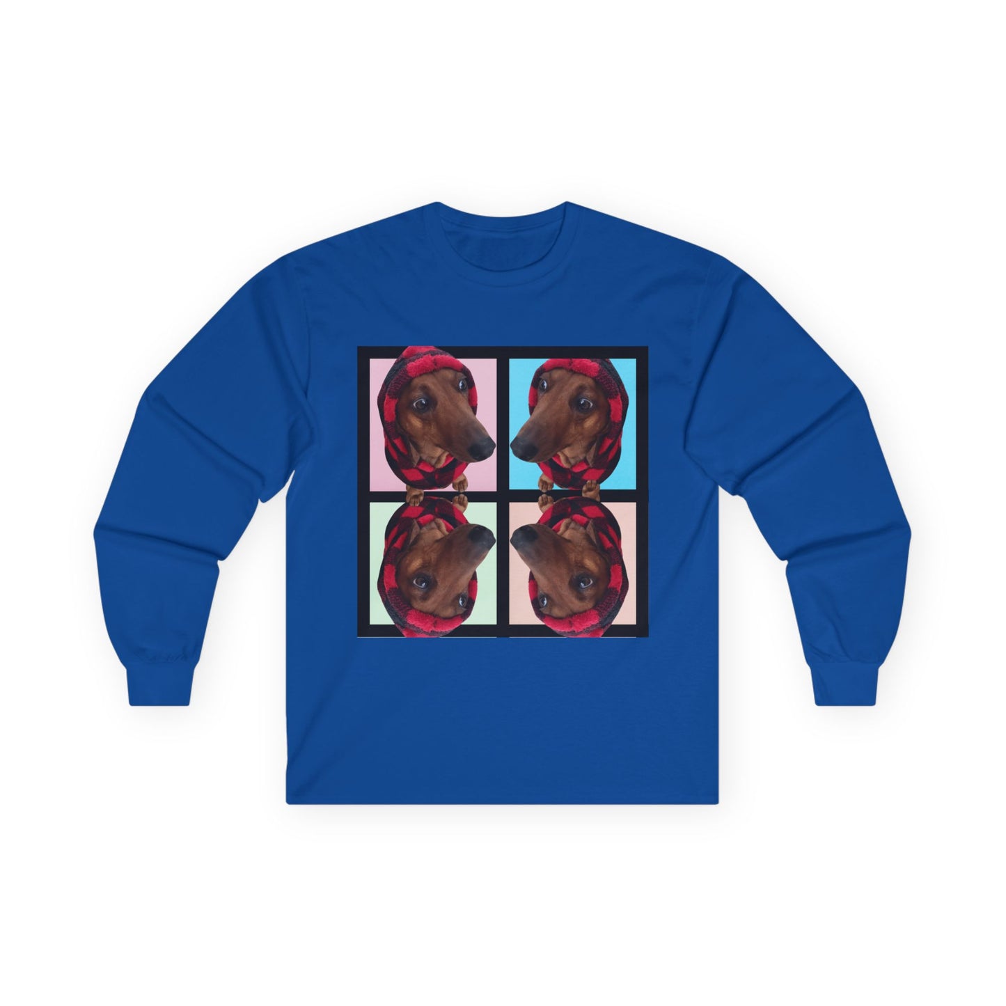 Long Sleeve Tee — Pop Art Dog Portraits (Everyone Loves Taco)