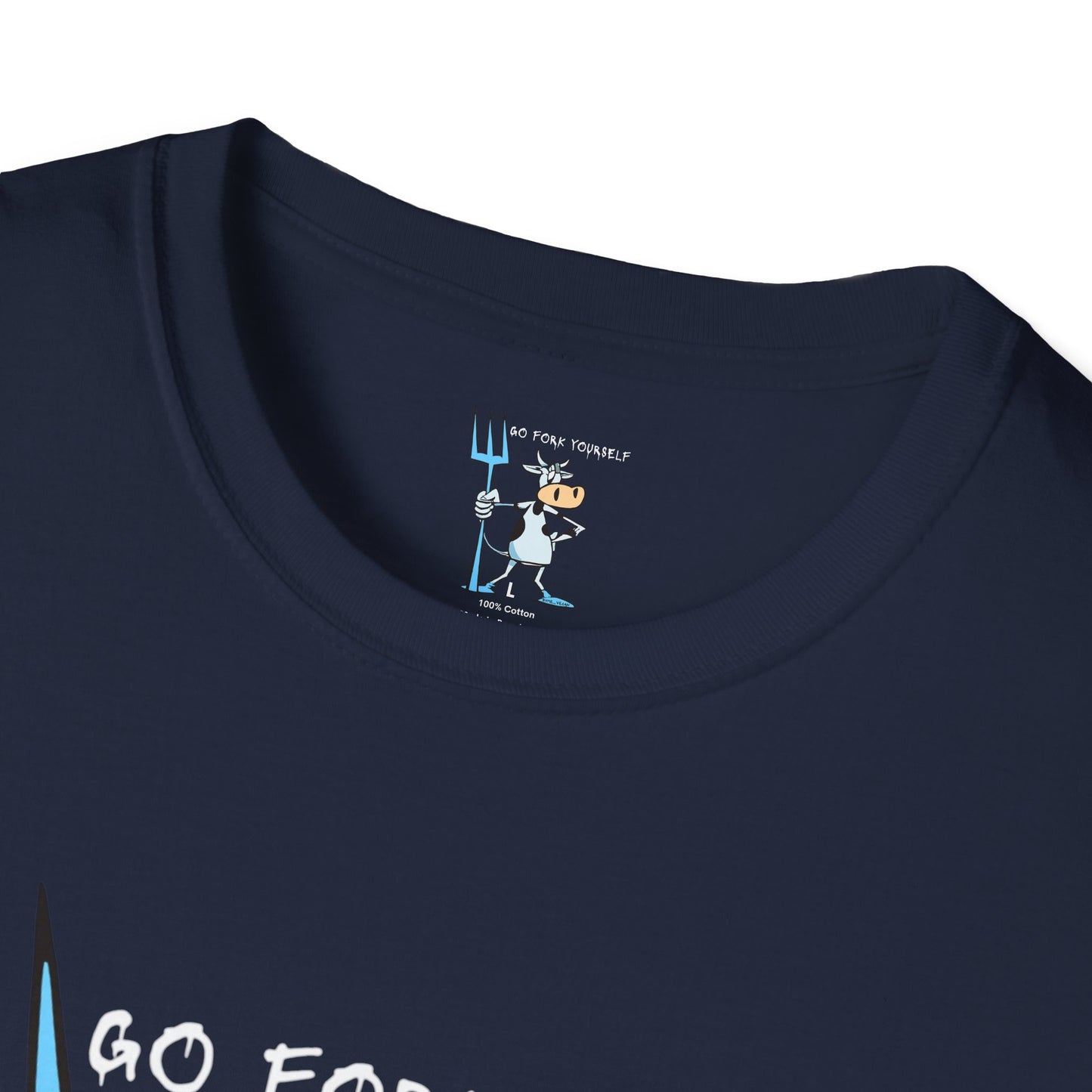 Go Fork Yourself Cow T-Shirt — "You Don't Need Meat to Survive" Vegan Graphic Tee
