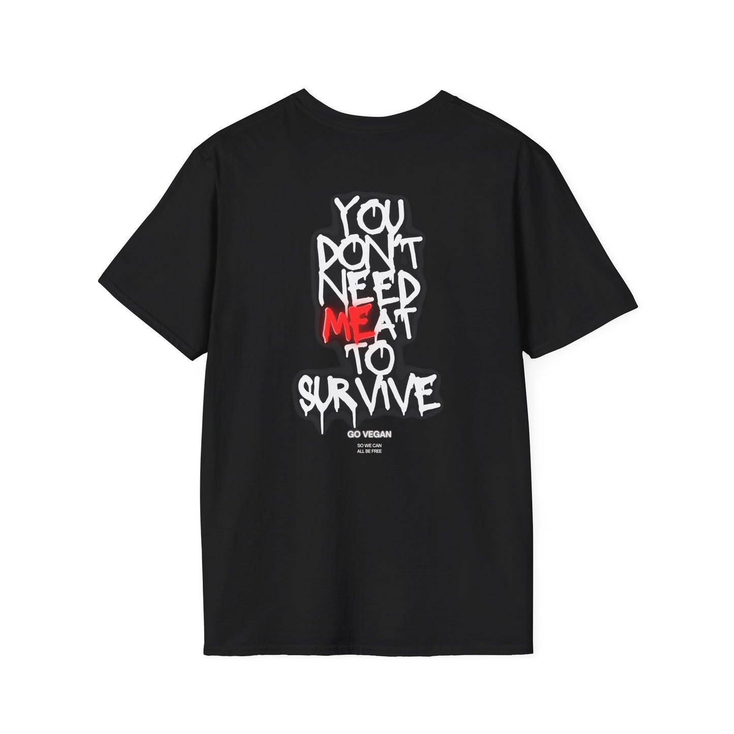 Go Fork Yourself Cow T-Shirt — "You Don't Need Meat to Survive" Vegan Graphic Tee