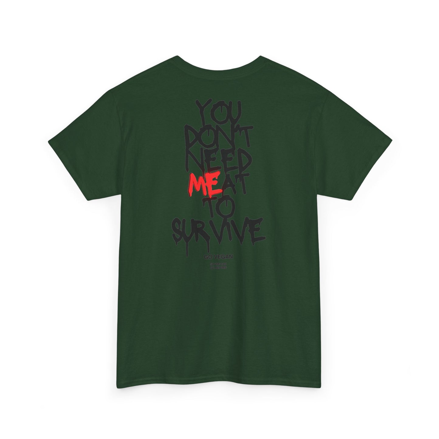 Vegan Protest Tee — “If You're Not Vegan… Go Fork Yourself” Cow Graphic